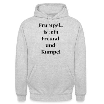 Freund Kumpel Frumpel - Unisex Hoodie - Hellgrau meliert - Vorne - Alina (178cm) & Michal (187cm)