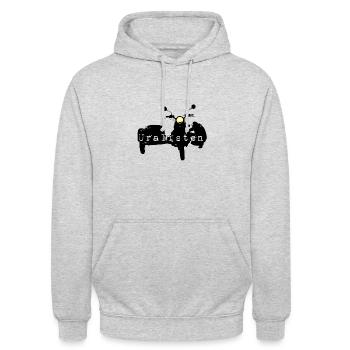 Black Ural Gespann, ein muss für Gespannfans - Unisex Hoodie - Hellgrau meliert - Vorne - Alina (178cm) & Michal (187cm)