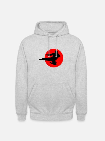 Karate Yokotobigeri - Unisex Hoodie - light heather grey