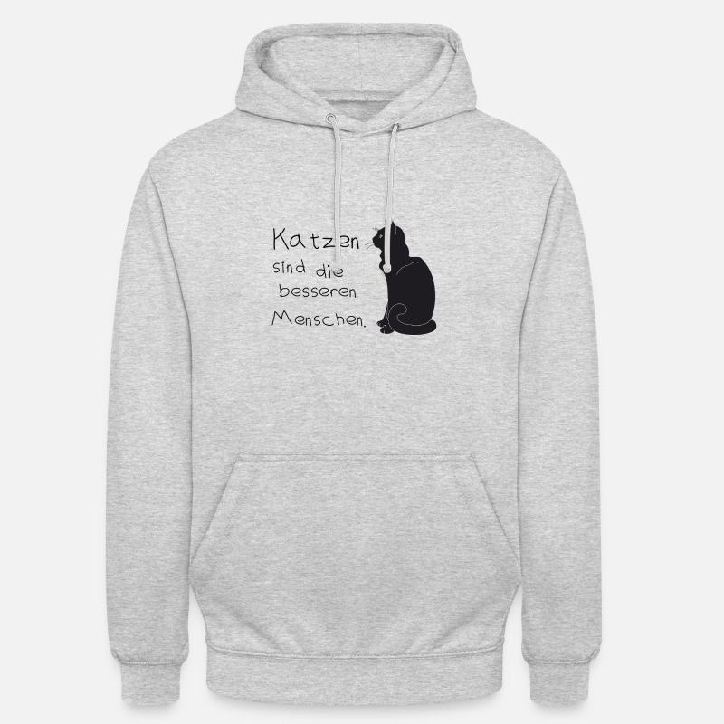 Katzen 1 - Unisex Hoodie - Hellgrau meliert