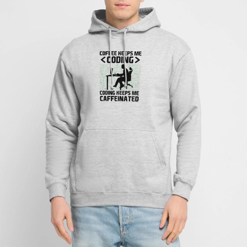 Café Codage Programmeur Codeur Développeur Nerd Coff Sweat-shirt à capuche unisexe