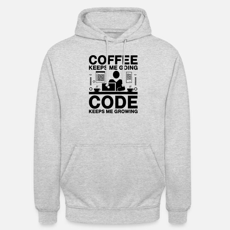 Kaffee-Codierung Programmierer Programmierer Entwickler Nerd Coff Unisex Hoodie