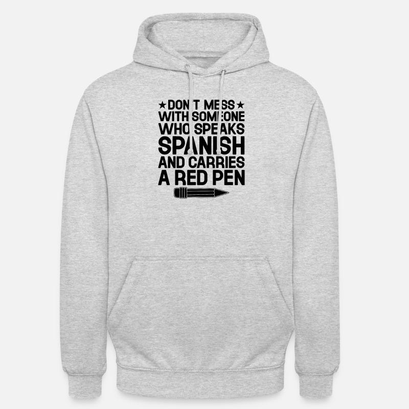 Fremdsprachenlehrer Schule Sprachlehrer - Unisex Hoodie - Hellgrau meliert