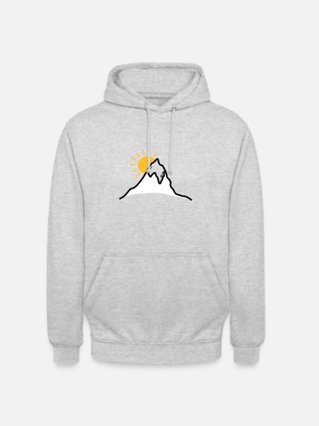 Sunrise - Sweat-shirt à capuche unisexe - gris clair chiné
