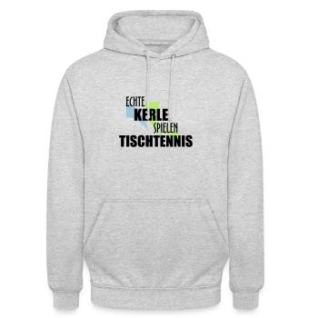 ECHTE KERLE - Unisex Hoodie - Hellgrau meliert - Vorne - Alina (178cm) & Michal (187cm)