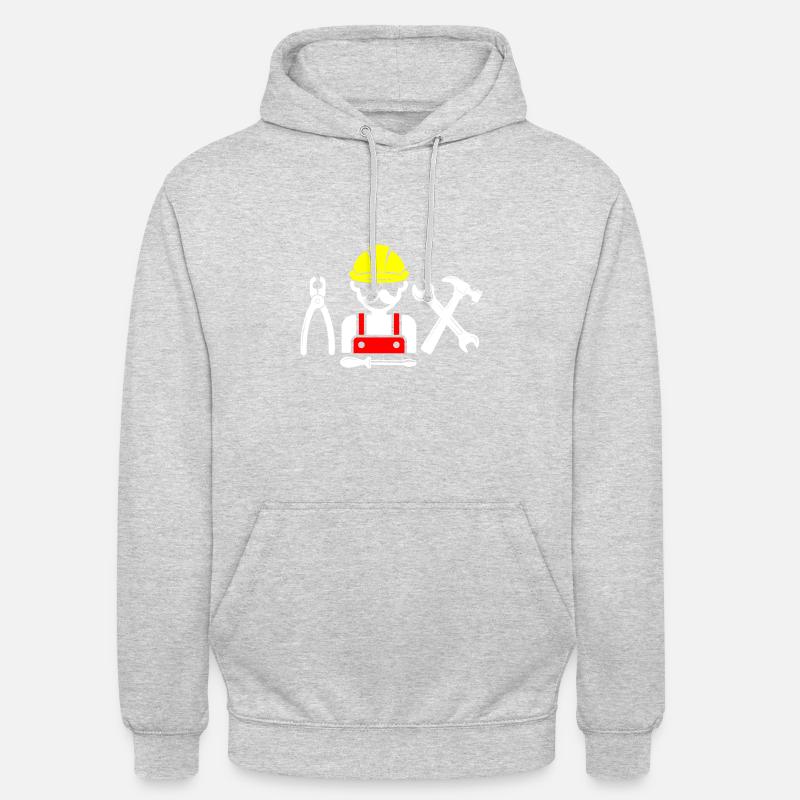 Artisans bricoleurs - Sweat-shirt à capuche unisexe - gris clair chiné