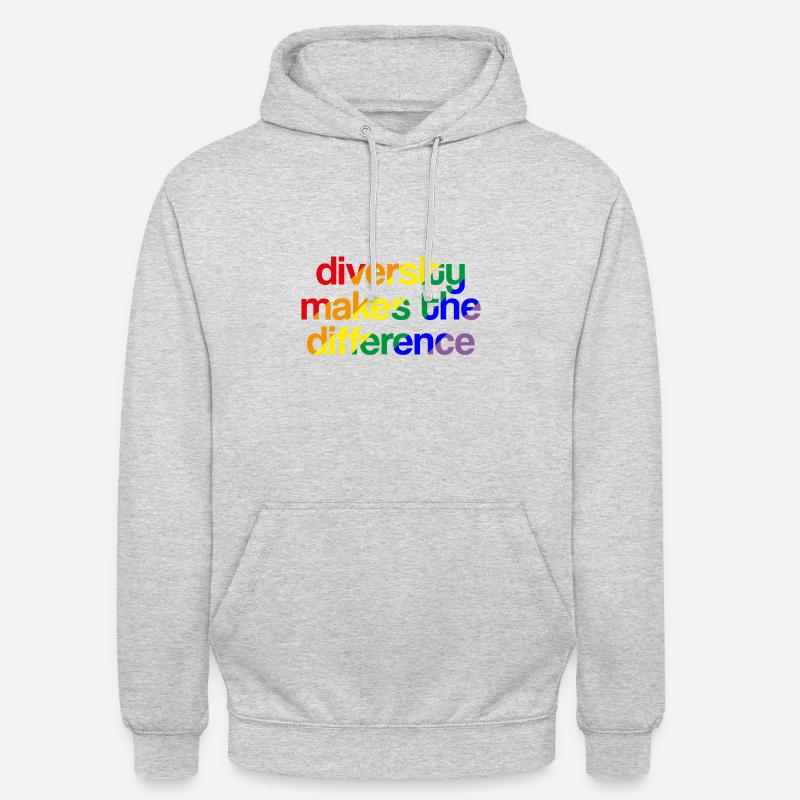 diversity makes the difference - Unisex Hoodie - Hellgrau meliert
