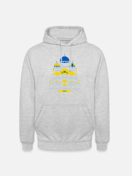 Kiew St. Vladimir's Cathedral - Unisex Hoodie - Hellgrau meliert
