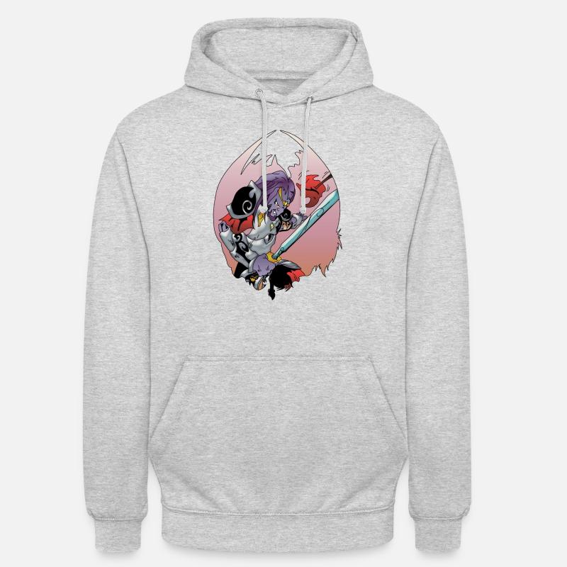 logo visage priass 1 - Sweat-shirt à capuche unisexe - gris clair chiné