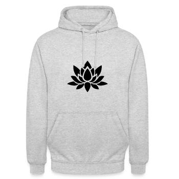 Yoga - Sweat-shirt à capuche unisexe - gris clair chiné - Devant - Alina (178cm) & Michal (187cm)