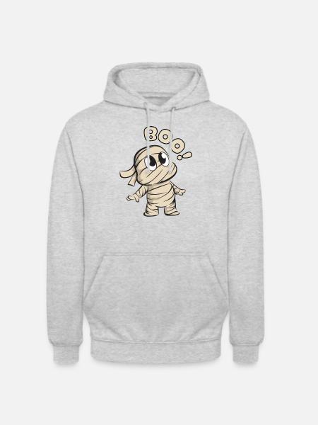 Halloween Süsse Mumie - Unisex Hoodie - Hellgrau meliert