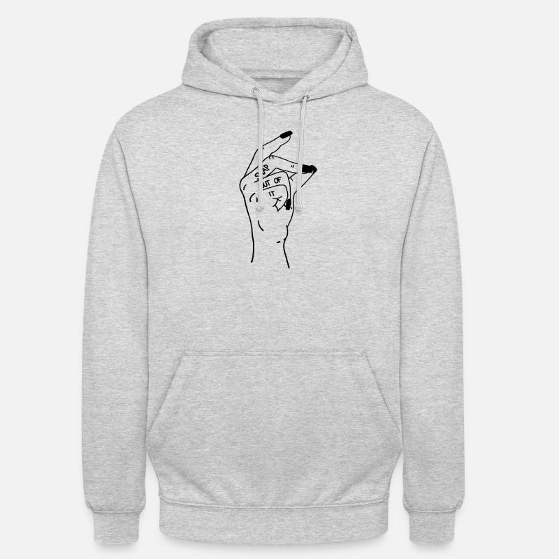 Sortez de là - Sweat-shirt à capuche unisexe - gris clair chiné