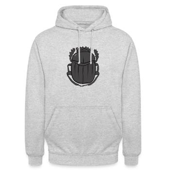 Scarabée - Sweat-shirt à capuche unisexe - gris clair chiné - Devant - Alina (178cm) & Michal (187cm)