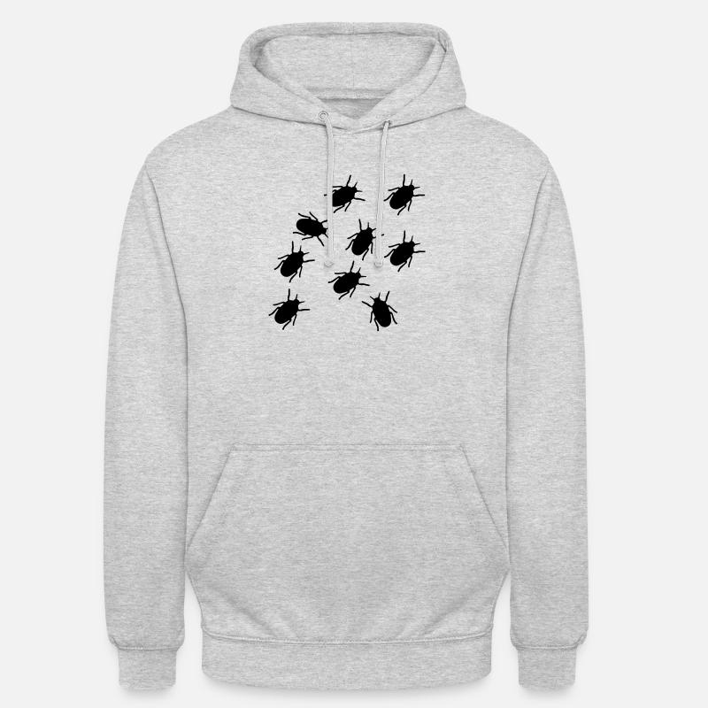 Coléoptère - Sweat-shirt à capuche unisexe - gris clair chiné
