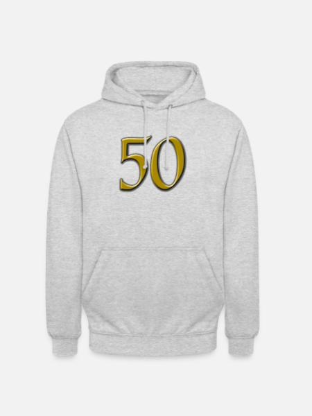 gold 50 - Unisex Hoodie - Hellgrau meliert