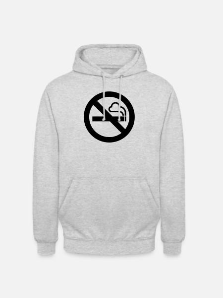 Nicht Rauchen - Unisex Hoodie - Hellgrau meliert
