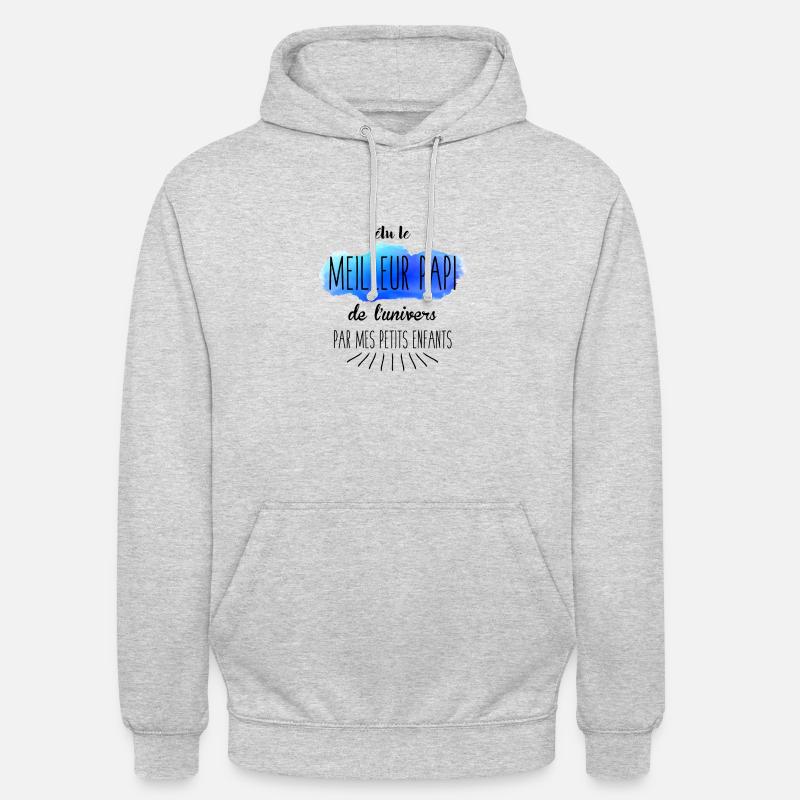 Meilleur papi - Sweat-shirt à capuche unisexe - gris clair chiné