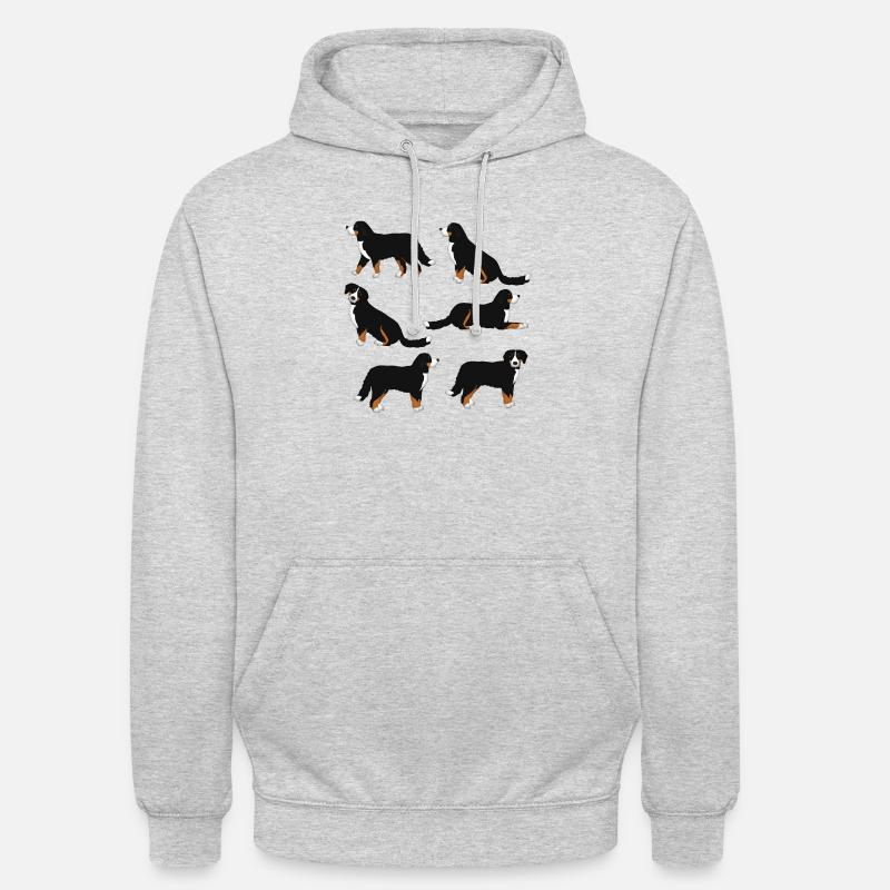 Sélection de Bouvier Bernois - Sweat-shirt à capuche unisexe - gris clair chiné