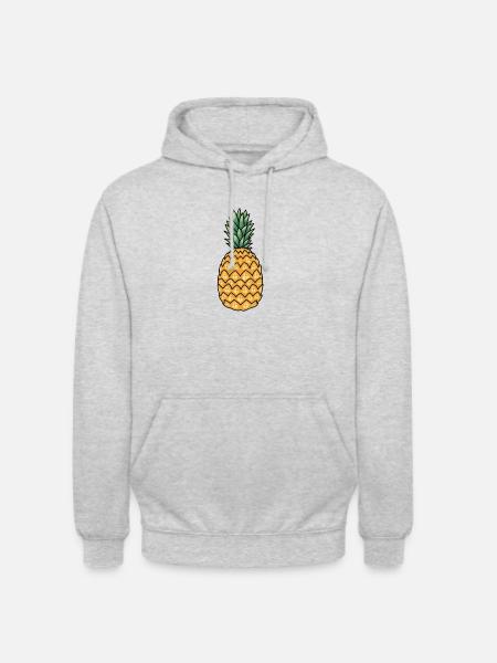 Ananas - Unisex Hoodie - Hellgrau meliert