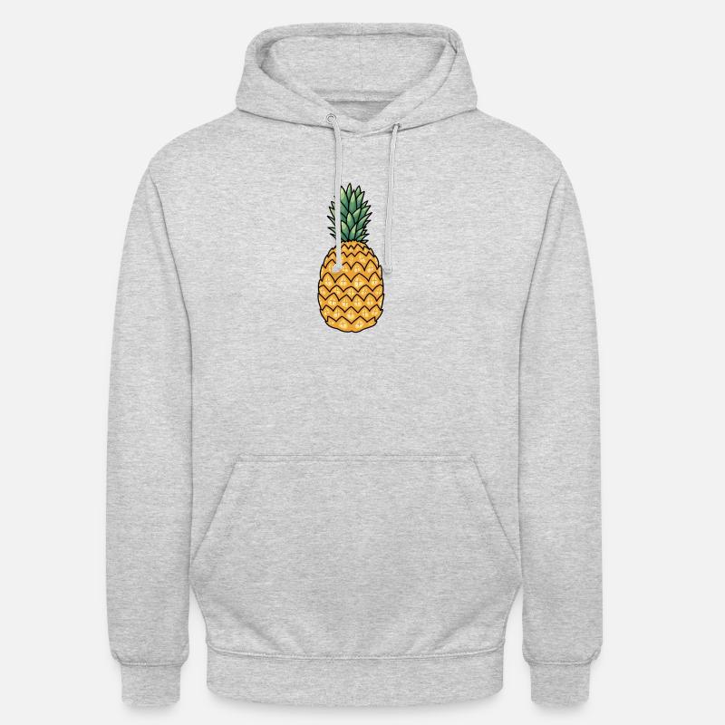 Ananas - Unisex Hoodie - Hellgrau meliert