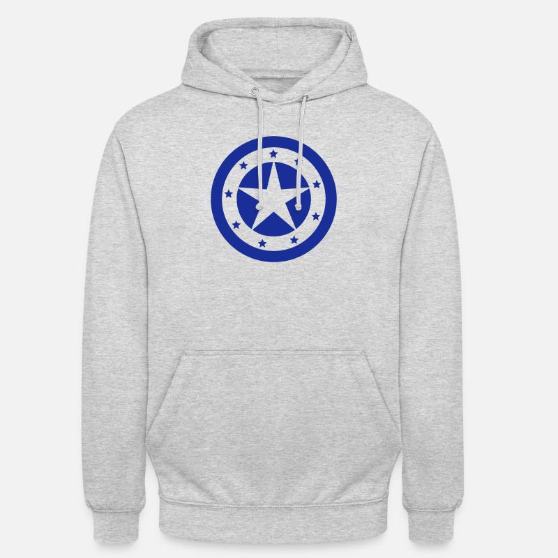 étoiles / stars (texas, 1c) - Sweat-shirt à capuche unisexe - gris clair chiné