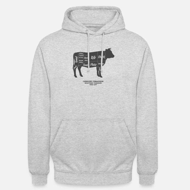 Fleischteile beim Rind - Unisex Hoodie - Hellgrau meliert