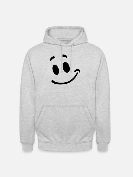 Lachgesicht - Unisex Hoodie - light heather grey
