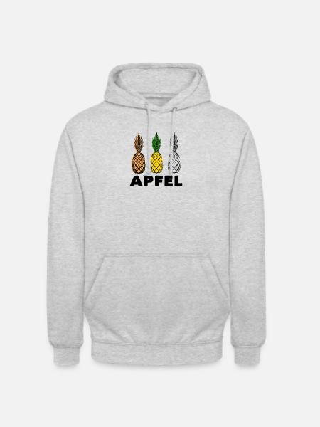 Apfel - Unisex Hoodie - Hellgrau meliert