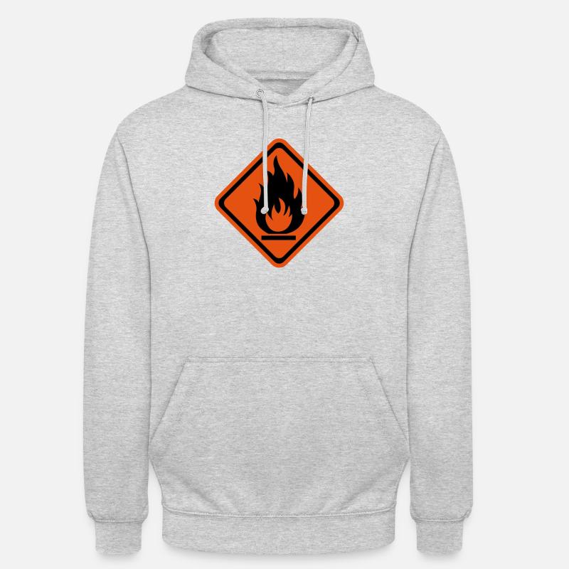 inflammable - Sweat-shirt à capuche unisexe - gris clair chiné