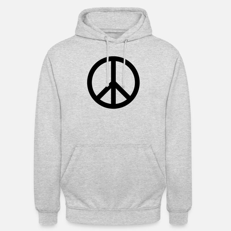 Peace-Zeichen / Peace - Unisex Hoodie - Hellgrau meliert