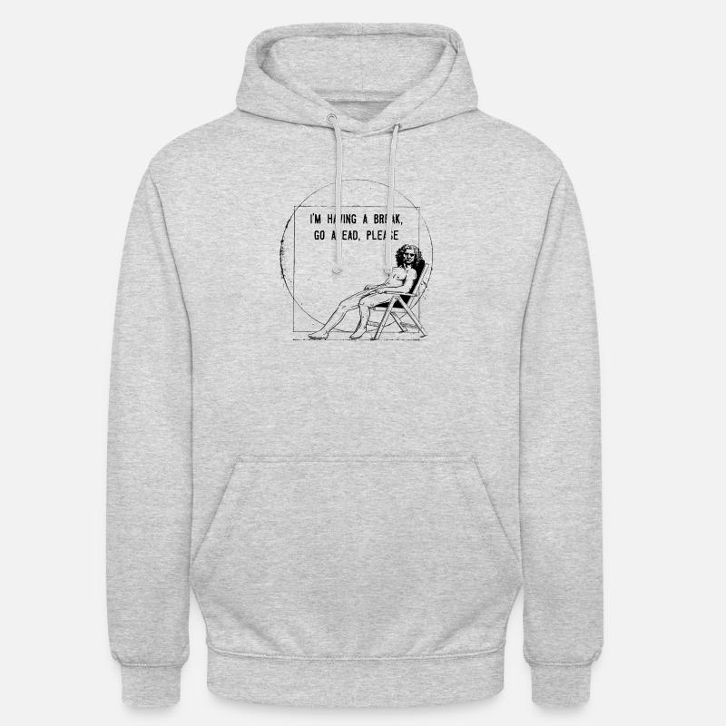 Vitruvian_Man_Leonardo_Da - Unisex Hoodie - Hellgrau meliert