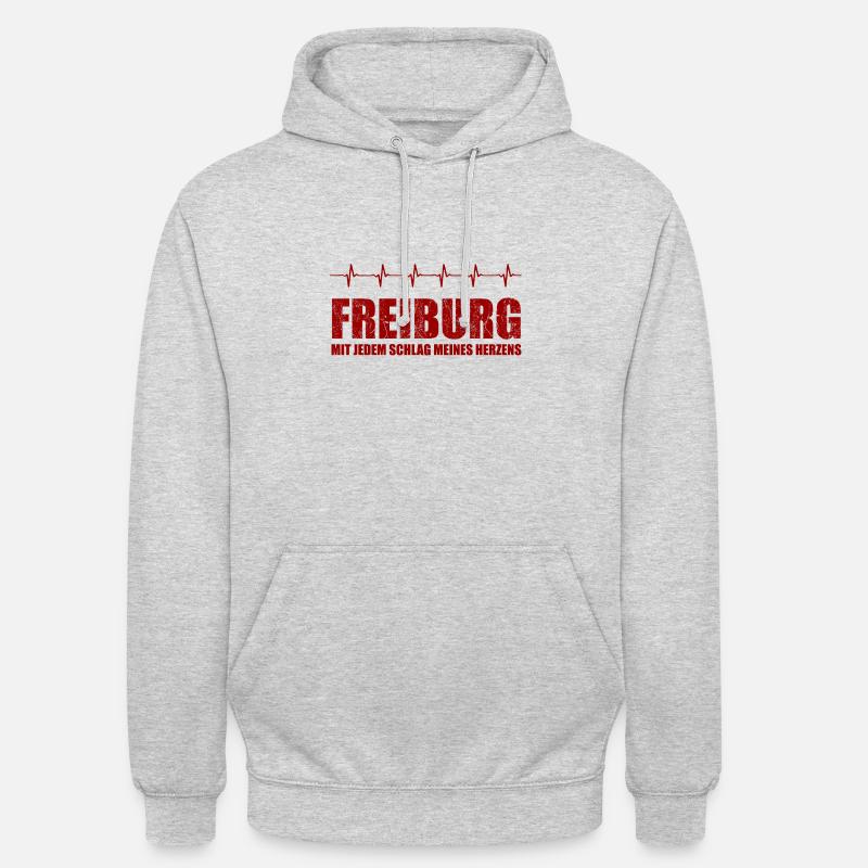 FREIBURG-Geschenk - Unisex Hoodie - Hellgrau meliert