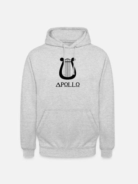 apollo lyre - Unisex Hoodie - Hellgrau meliert