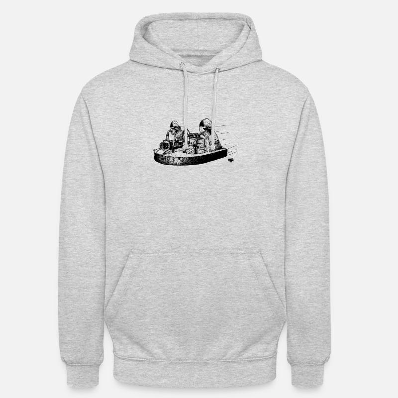 TINY WHOOV - DRAWING - Sweat-shirt à capuche unisexe - gris clair chiné