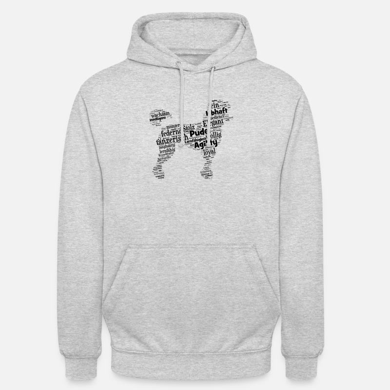 Puniche De caractère Wordcloud - Sweat-shirt à capuche unisexe - gris clair chiné