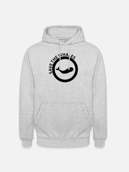 save the whales - Unisex Hoodie - light heather grey