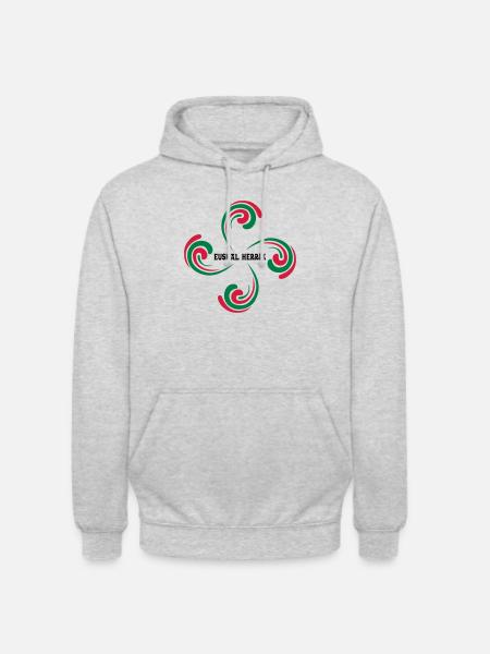 Croix Basque - Sweat-shirt à capuche unisexe - gris clair chiné