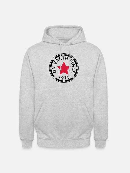 on earth since 1975 - Unisex Hoodie - light heather grey
