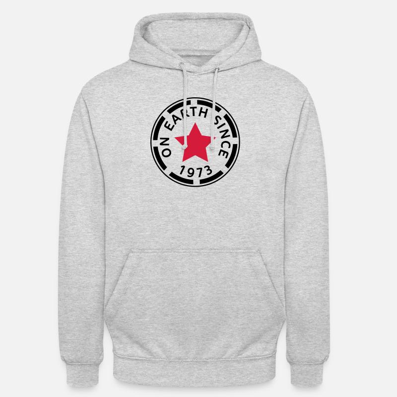 on earth since 1973 (uk) - Unisex Hoodie - light heather grey