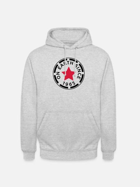on earth since 1965 (uk) - Unisex Hoodie - light heather grey