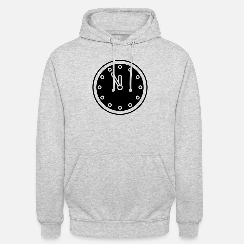 clock - Sweat-shirt à capuche unisexe - gris clair chiné