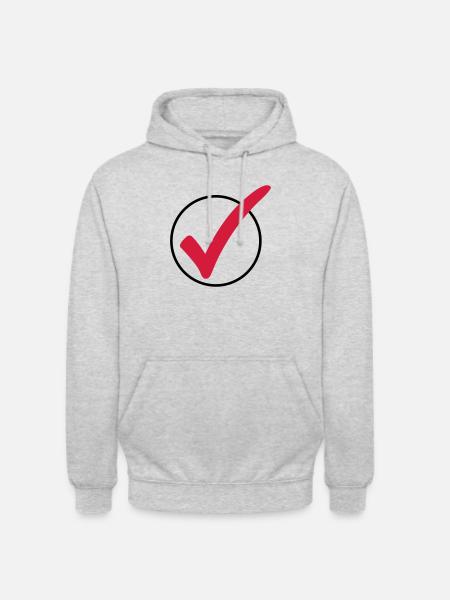 haken_ok__f2 - Unisex Hoodie - Hellgrau meliert