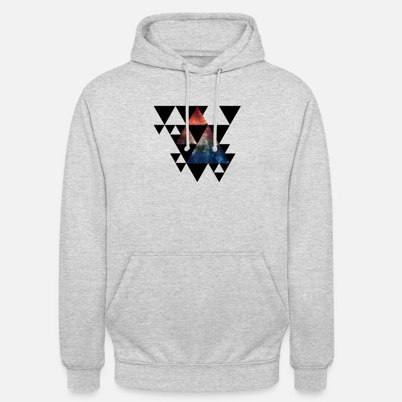 Triangles - Unisex Hoodie - Hellgrau meliert