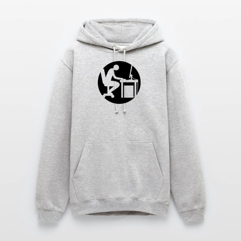Computer desk nerd logo Unisex Hoodie