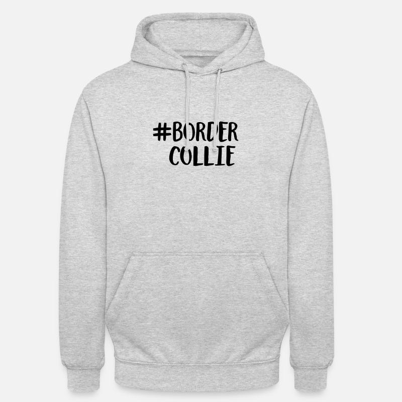Limitée! #border collie - Sweat-shirt à capuche unisexe - gris clair chiné