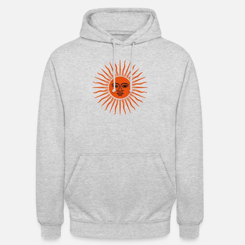soleil argentine sol de Mayo argentin - Sweat-shirt à capuche unisexe - gris clair chiné