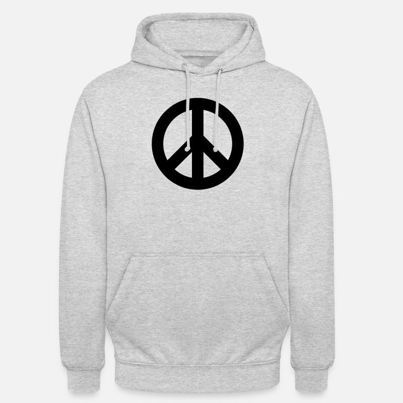 Peace Logo - Sweat-shirt à capuche unisexe - gris clair chiné