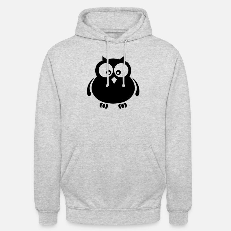 eule - Sweat-shirt à capuche unisexe - gris clair chiné