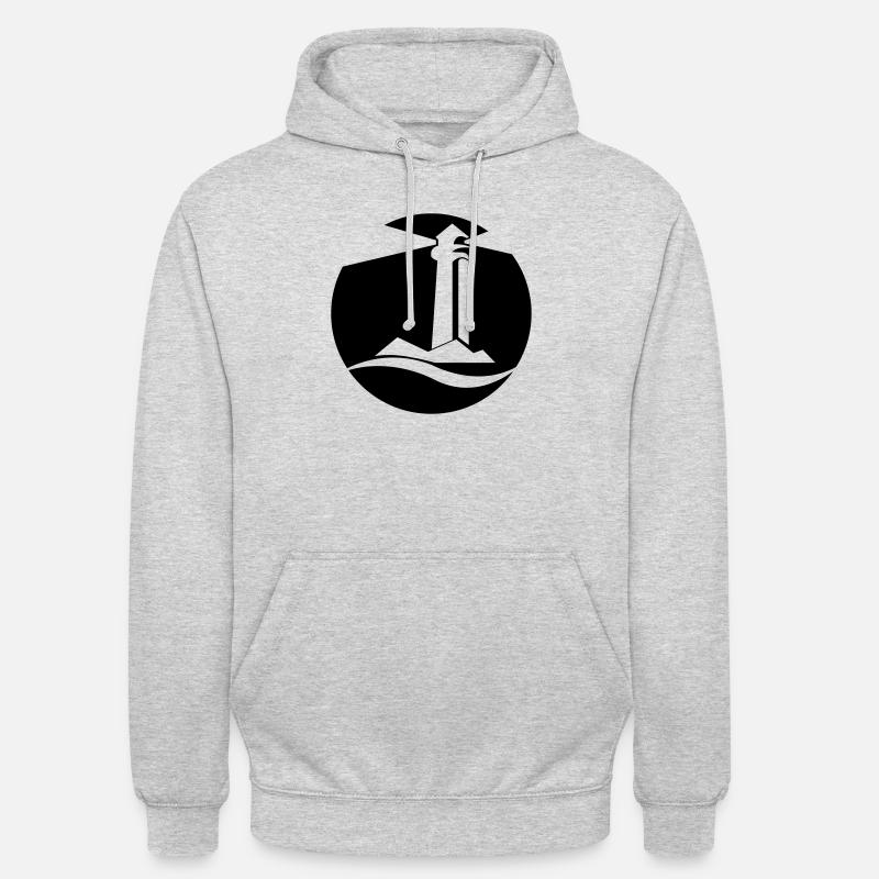 leuchtturm_01 - Sweat-shirt à capuche unisexe - gris clair chiné