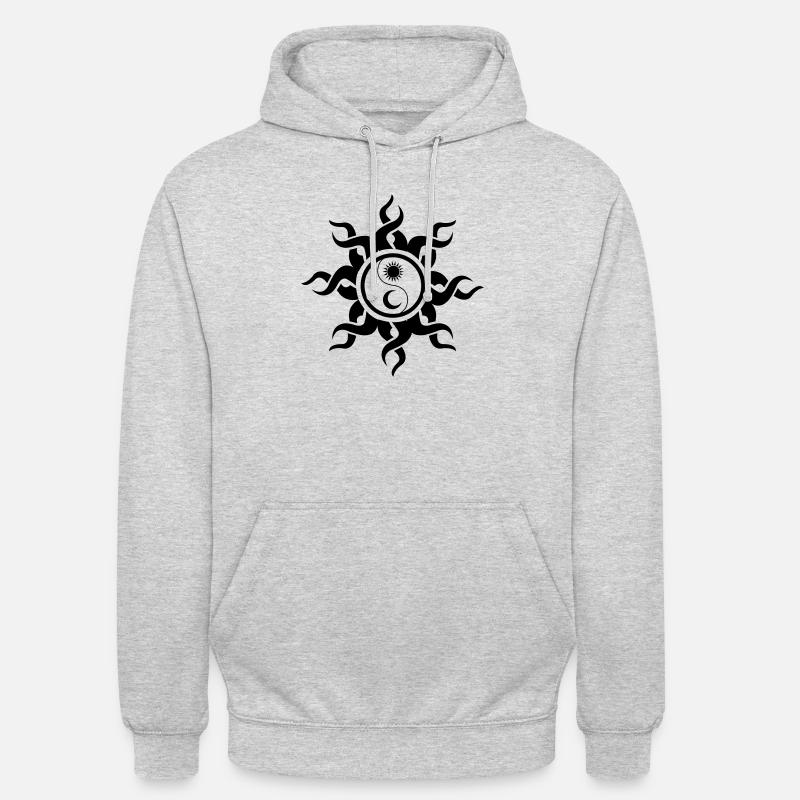 sonne_mond - Sweat-shirt à capuche unisexe - gris clair chiné